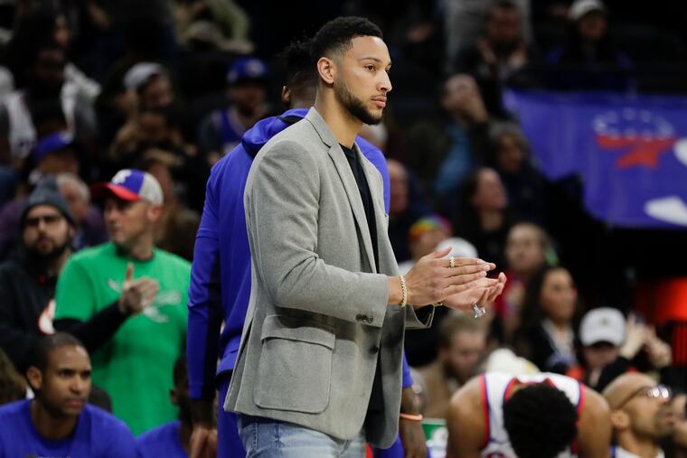 Injured Sixers guard Ben Simmons will reevaluated in three weeks.