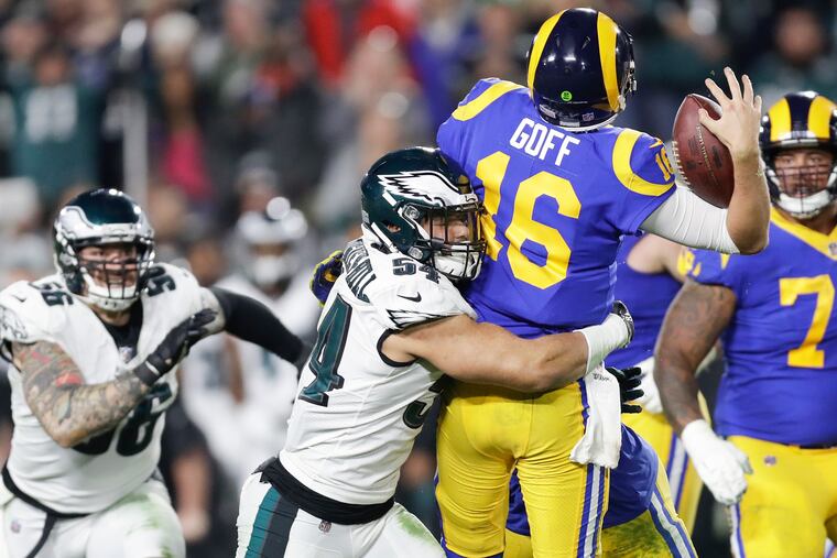 Linebacker Kamu Grugier-Hill could become a key figure in Jim Schwartz’s defense this season.