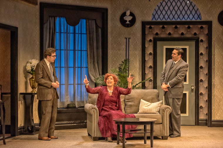 Woody White (left), Laurie Wells, and Michael Yeshion in Resident Theatre Company's production of "Lend Me A Tenor."