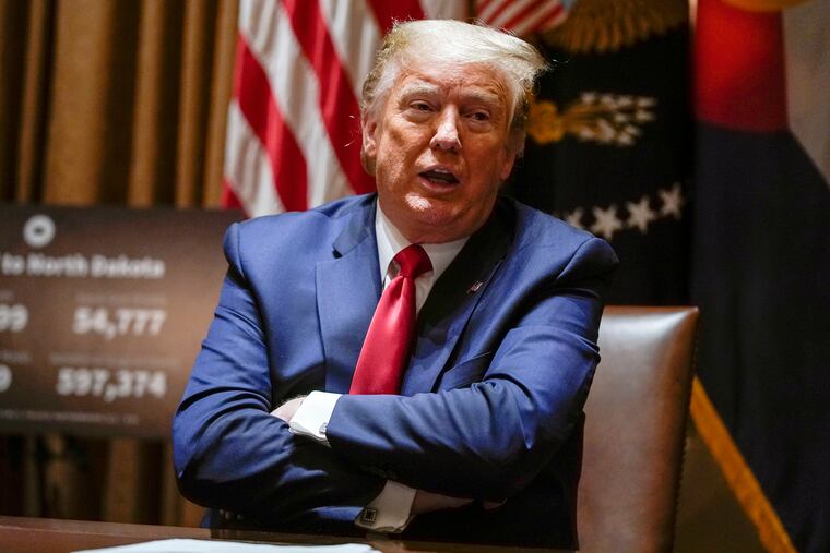 President Donald Trump in the Cabinet Room of the White House on May 13.