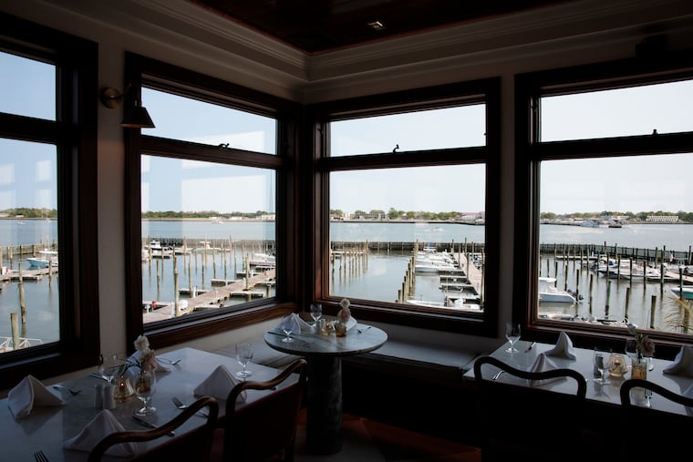 The upstairs dining room at The Port in Cape May, NJ.