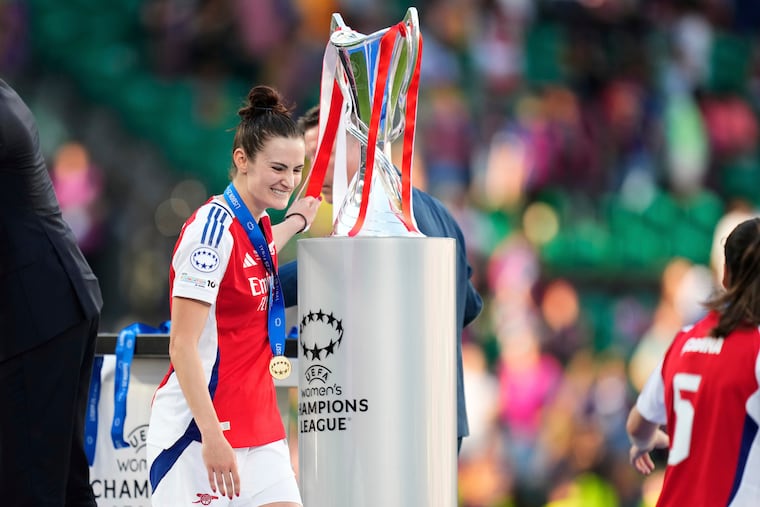 Emily Fox played a big role in Arsenal's upset win over two-time reigning champion Barcelona in the UEFA women's Champions League final.