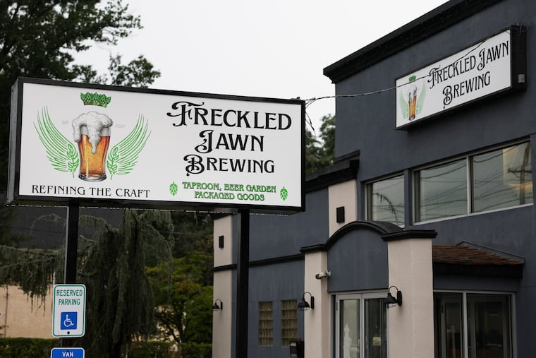 The exterior of the new Freckled Jawn Brewing on Thursday, Aug. 27, 2026 in Woodbury, NJ.