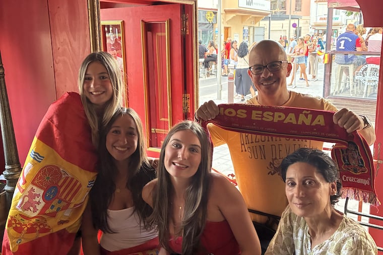 Richard Sperry, chief strategy officer with GBS/CIDP Foundation International, with his wife and three daughters on vacation in Spain in July. Sperry has a rare autoimmune disease in which his immune system attacks his nerves, causing muscle weakness. He relies on regular plasma-derived infusions to alleviate his symptoms.