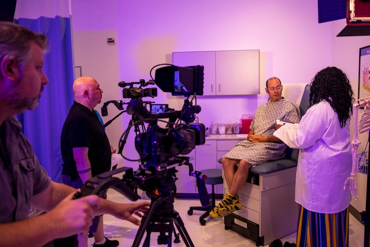 A production at Marcom's digital video studio in Upper Chichester Township, Pa., on July 15, 2022. The studio produces training and safety videos for corporate clients, with sales of over $10 million last year.