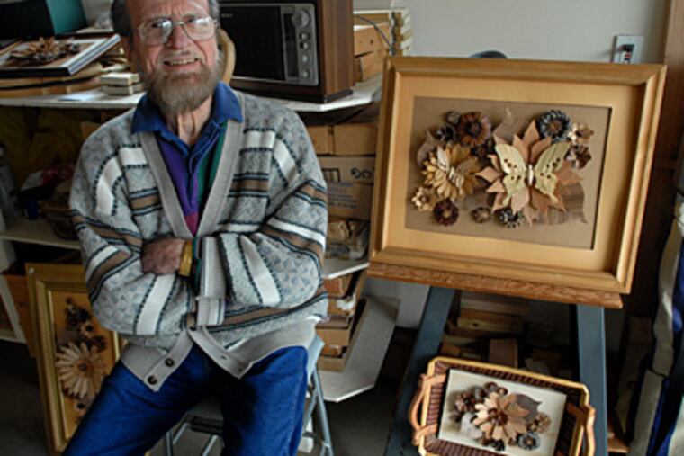Ken Haverstick, in his garage workshop. (April Saul/Staff)