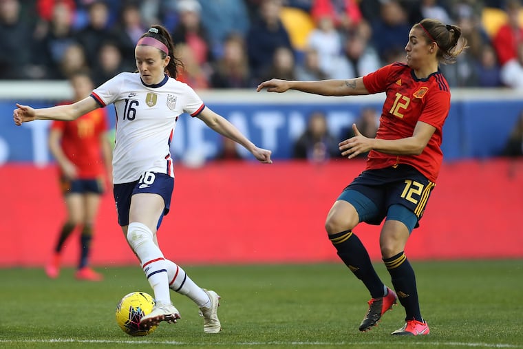 Rose Lavelle (left) and the U.S. women's soccer team haven't faced Spain on U.S. soil since 2020, and overall since 2022.
