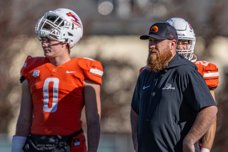 Pat Ruley, right, is the next head football coach at Rowan University following several successful seasons at Susquehanna University.