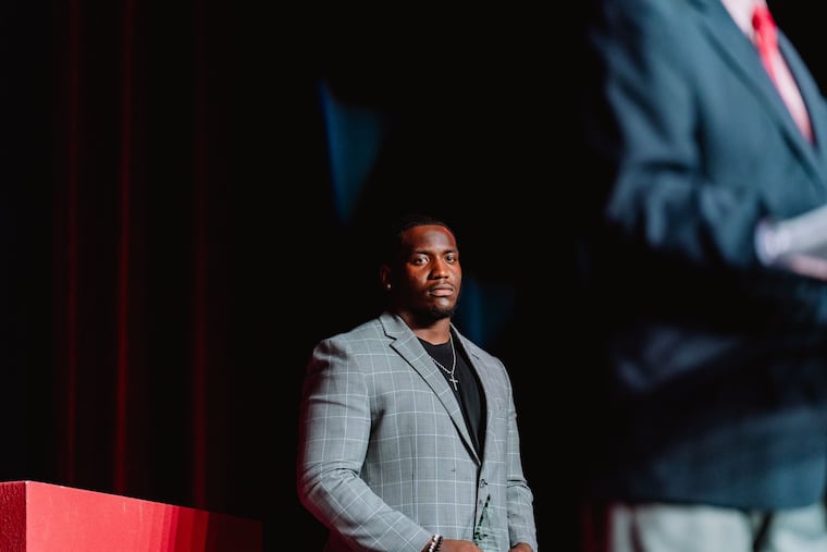 Wisdom Quarshie was an imposing presence on the football field at Temple. However, at times, mainly in white settings, it was tough to prove he's the exact opposite off the field.