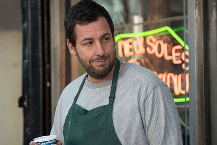Walk a mile in their footwear: Adam Sandler as a dour shoemaker with a magical stitching machine in "The Cobbler." (Macall Polay/ImageEntertainment)