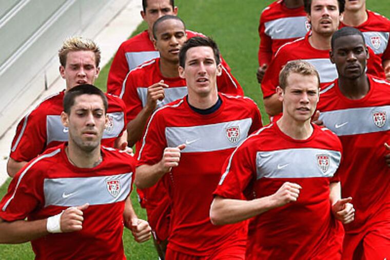 The U.S. national team opened its pre-World Cup training camp Monday at Princeton University. (Mel Evans/AP)