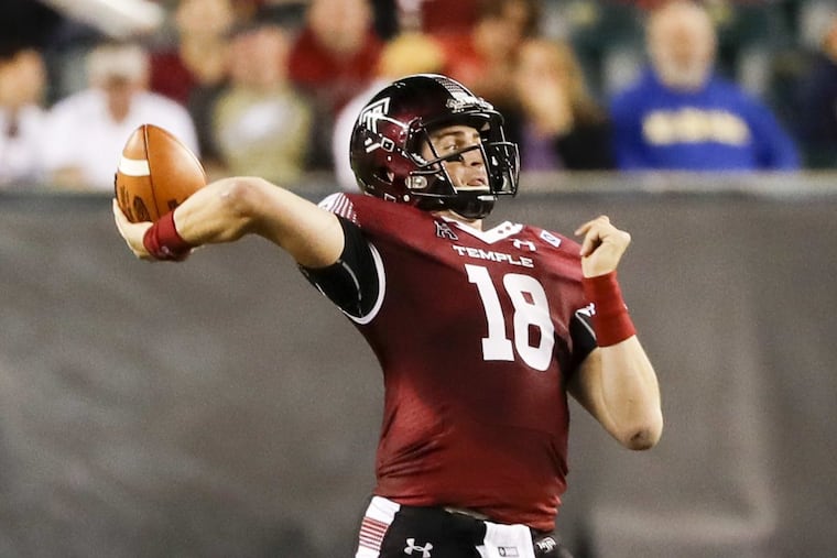 Temple quarterback Frank Nutile and the Owls open the season against Villanova.