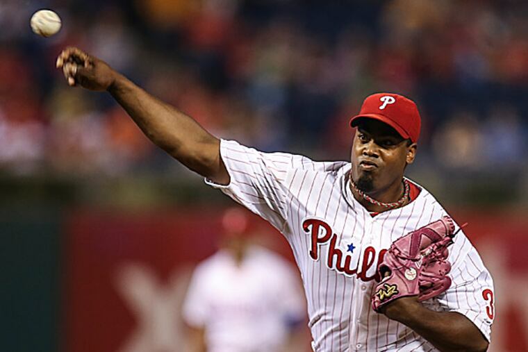 Phillies starting pitcher Jerome Williams. (Steven M. Falk/Staff Photographer)