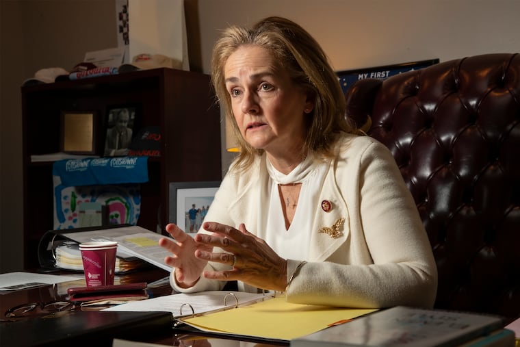 U.S. Rep. Madeleine Dean, of Montgomery County, speaks in her Glenside office in December.