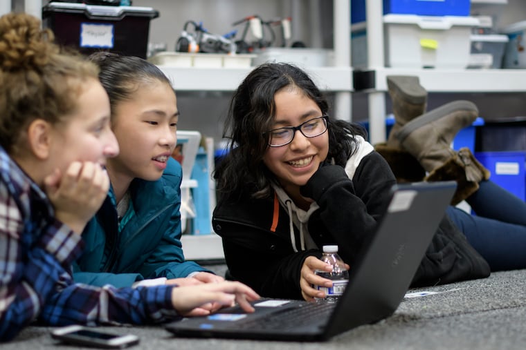Girls Who Code Clubs Program in Montclair, NJ holds a graduation day and presentation for family and supporters on November 17, 2017.