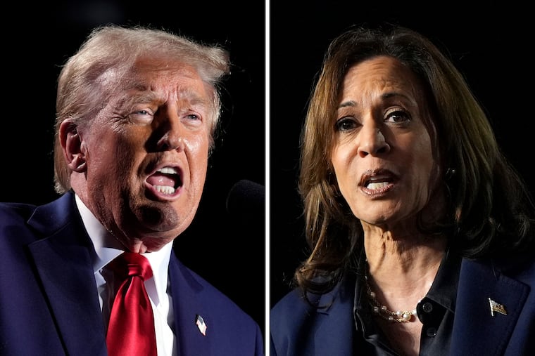 Former President Donald Trump (left) and Vice President Kamala Harris remain locked in a tight race in Pennsylvania.