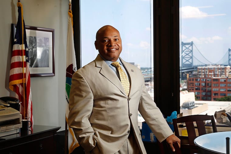Gary Tuggle, special agent in charge of the Drug Enforcement Administration’s Philadelphia Field Division, in his office in the federal building at Sixth and Arch Streets. (MICHAEL BRYANT/Staff Photographer)