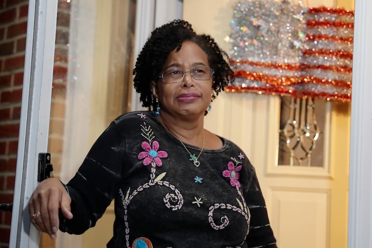 Pamela Richardson, a juror in the hate-crime assault trial of former Bordentown Township police chief Frank Nucera Jr., stands outside her Marlton home on Friday, Oct. 11, 2019.