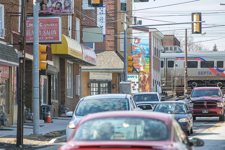 In Prospect Park, the Lincoln Avenue business district near the SEPTA train station.