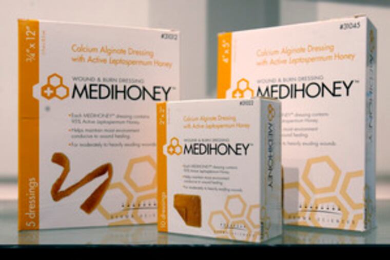 The Medihoney dressings are made with potent manuka honey, which experts say kills germs and speeds healing.