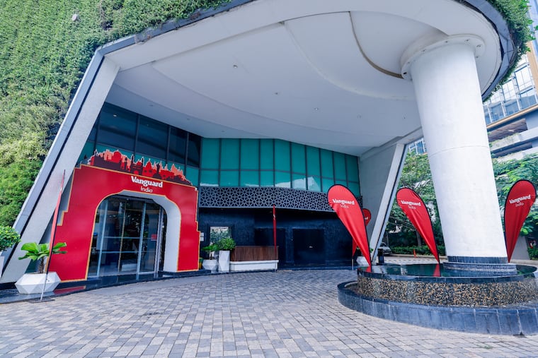 Entrance to Vanguard India in Hyderabad. Malvern-based Vanguard, which invests $10 trillion for 50 million clients, says it expects to employ more than 2,000 workers at the center within four years.