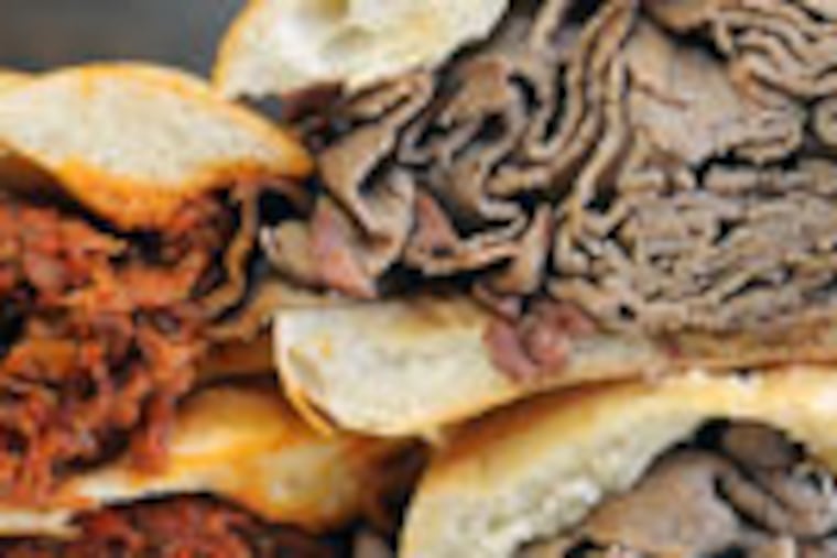 Sloppy Phil and western beef sandwiches from Phamous Phil's.