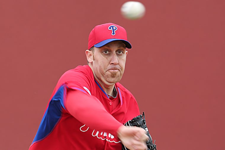Phillies starting pitcher Aaron Harang. (David Swanson/Staff Photographer)