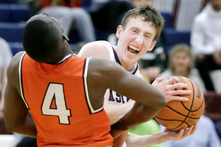 Eastern's Noah Klinewski (seen here against Cherokee last season) scored 19 points in a 62-61 overtime win over Haddon Heights on Saturday.