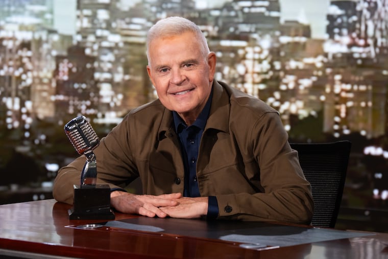 Longtime Fox 29 anchor Mike Jerrick, seen here on the set of his new late-night show, 'Mike.'