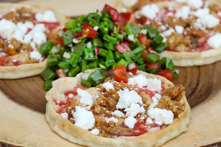 The picaditas from Last Abuela on April 11, 2021. Last Abuela is a Mexican food pop-up that happens bi-weekly in the garage (former water ice stand) behind Castellino's Market in Philadelphia, Pa.