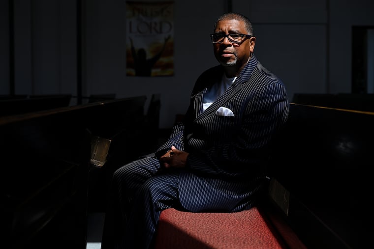 Pastor Brian Herron of Zion Baptist in the sanctuary of the Minneapolis church.