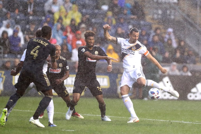 Zlatan Ibrahimovic scored the game-winning goal for the Los Angeles Galaxy against the Philadelphia Union.