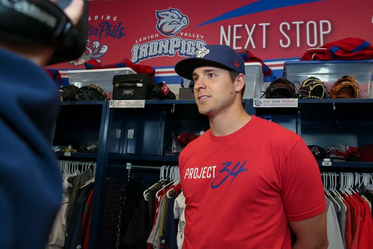 IronPigs pitcher Jerad Eickhoff during media day at Coca-Cola Park in Allentown on Monday.