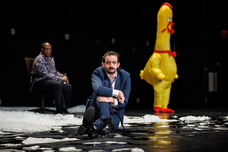 A scene from Daniel Fish's "Kramer/Fauci," playing at FringeArts from Sept. 8-11, 2026. Photo credit: Maria Baranova