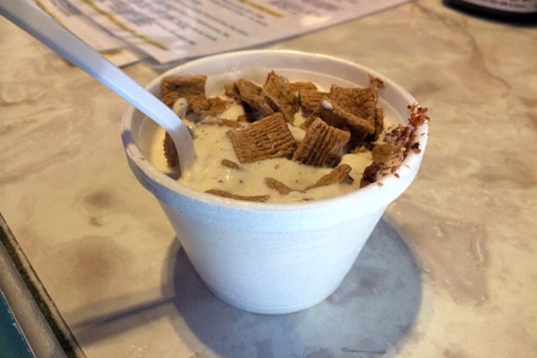 A country breakfast" ice cream at Scoop DeVille. (Vinny Vella/Staff)