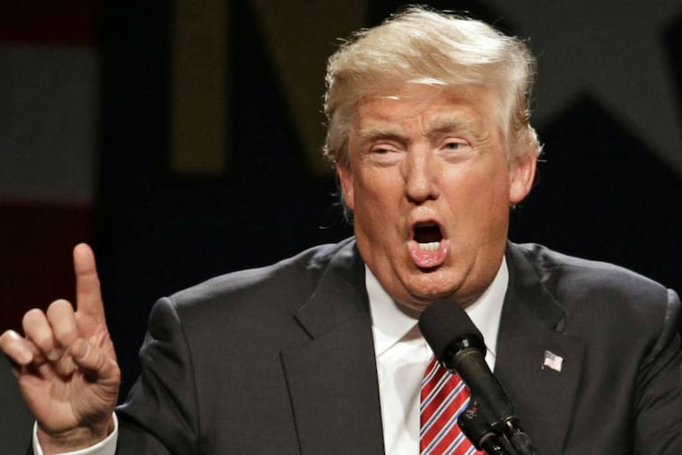 Republican presidential candidate Donald Trump speaks during a campaign rally at the Greensboro Coliseum in Greensboro, N.C., Tuesday, June 14, 2016.