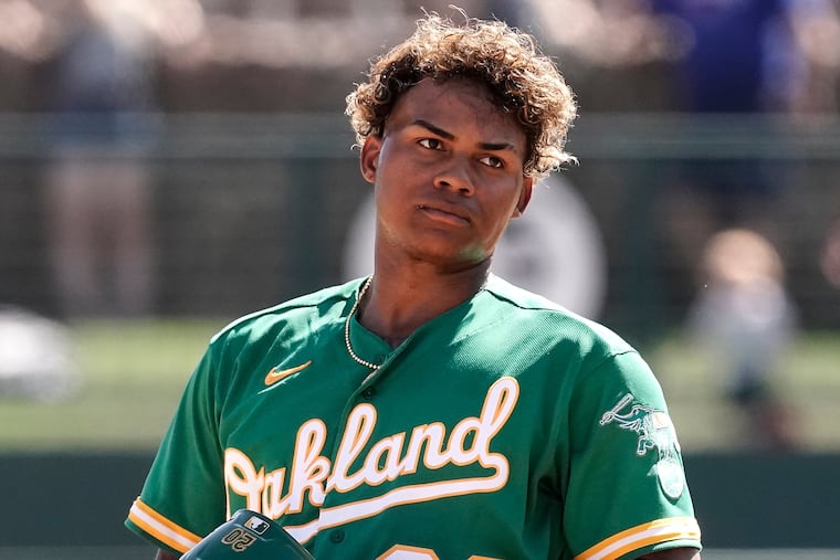 Cristian Pache hit .166 in 260 plate appearances with the Athletics last season.