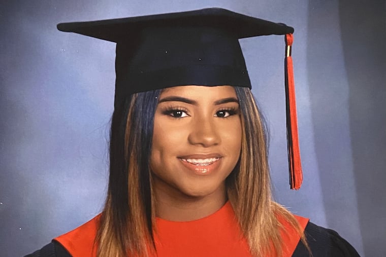 Ojanae Tamia Thompson attended classes at the Community College of Philadelphia and worked at Wendy's before she was shot multiple times last week while sitting in a car in a parking lot outside a ShopRite store. She succumbed to her injuries on Tuesday.