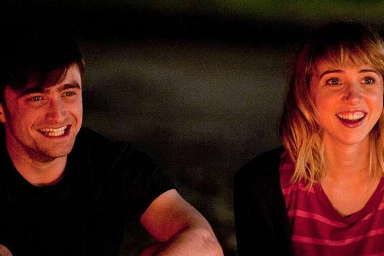 Daniel Radcliffe and Zoe Kazan enjoy a moment in "What If." (F Word Productions Inc.)