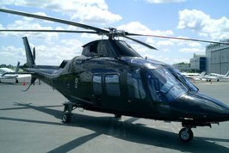 An AgustaWestland Grand helicopter, built at the N.E. Philadelphia factory.