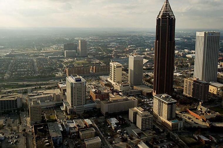 Atlanta's Bank of America Plaza, at 1,040 feet, is 66 feet taller than Philadelphia's Comcast Center.
