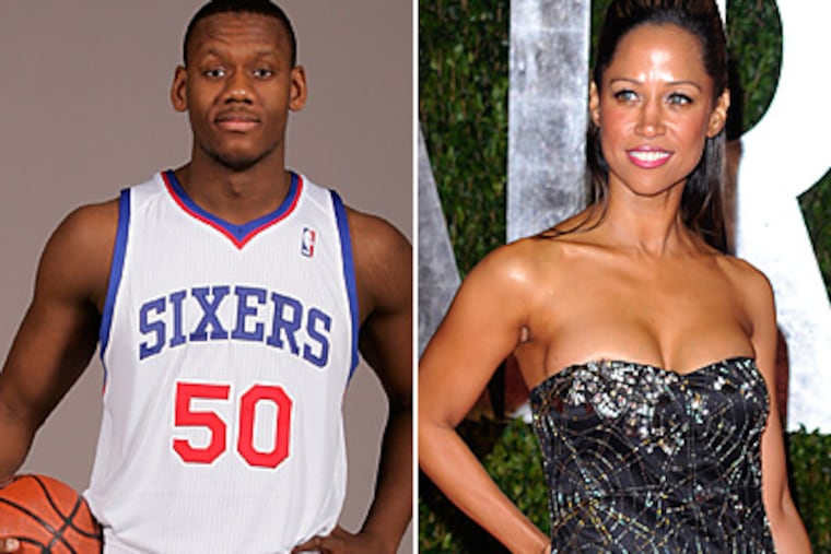 Lavoy Allen and Stacey Dash (AP Photos)