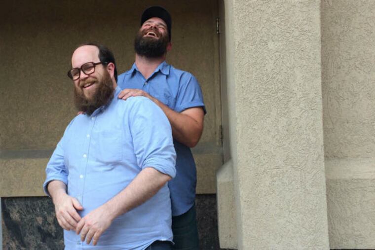 Pattern Is Movement - drummer Chris Ward (left) and singer/keyboardist Andrew Thiboldeaux - started out with a quintet in Philadelphia in 2001.