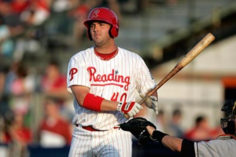 Matt Rizzotti is on a hot streak for the Reading Phillies. (David Swanson / Staff Photographer)