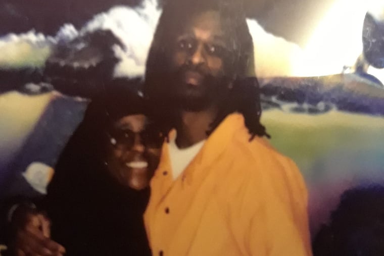 Hassan Bennett in a photo taken recently with his mother, Josette Bennett, at a state prison where he was held in Waynesburg, Greene County.