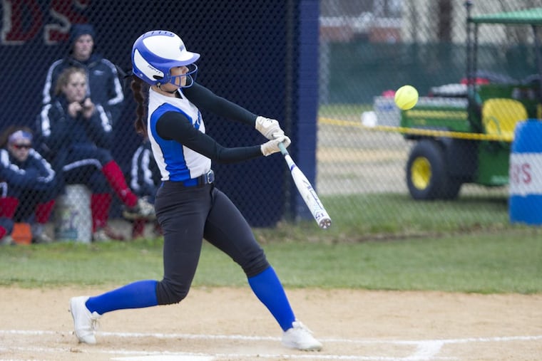 Paul VI shortstop Dallas Urban takes a cut against Washington Township.