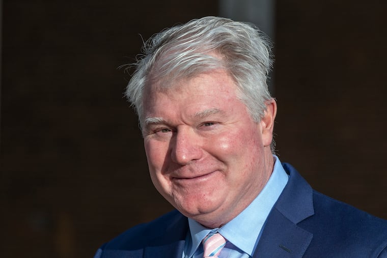Former labor leader John Dougherty arrives at the James A. Byrne U.S. Courthouse on Dec. 4, 2023, as closing arguments were set to begin in his embezzlement trial.