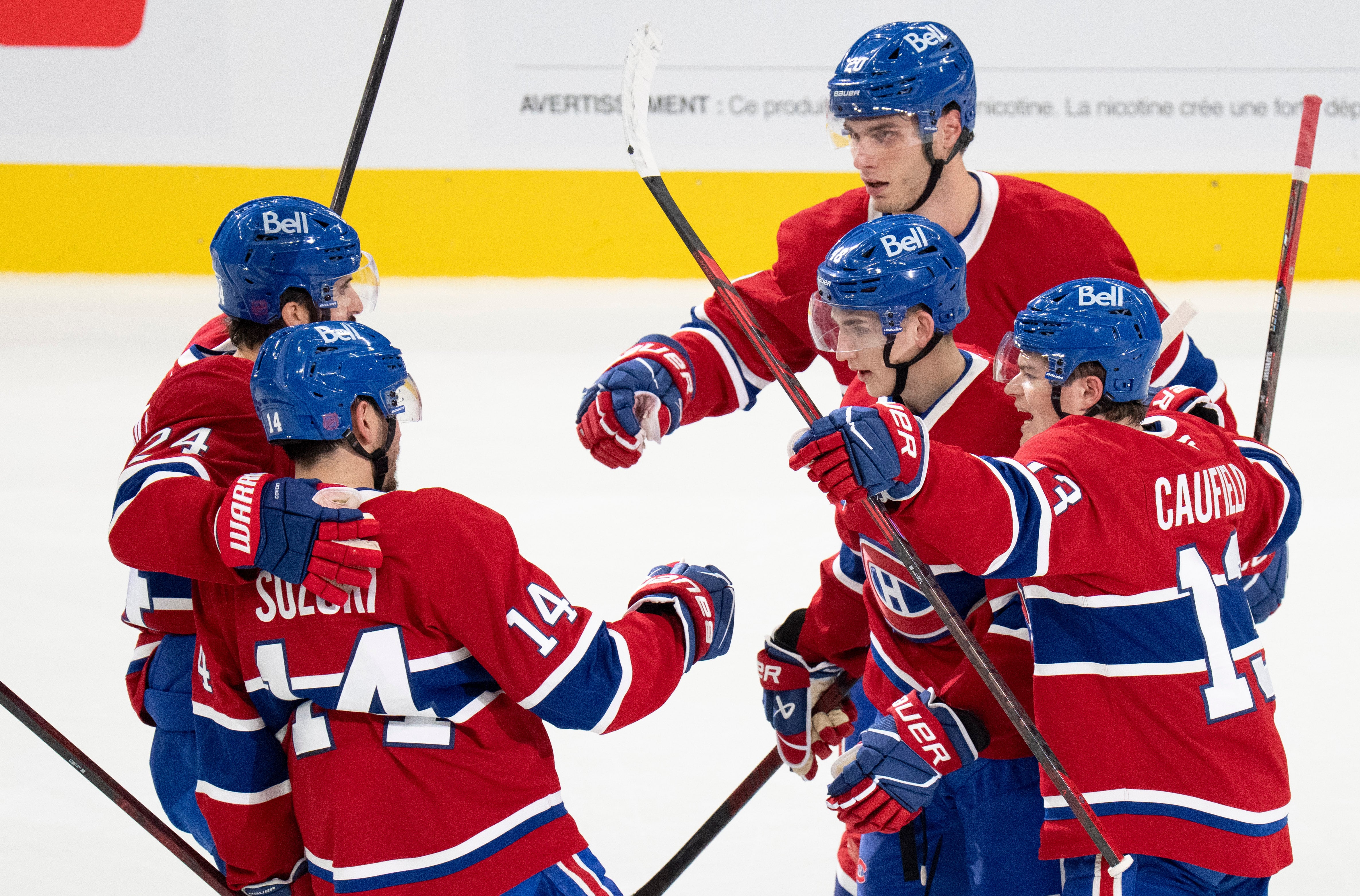 Caufield scores his second goal in OT to lift Canadiens over Sabres 4-3