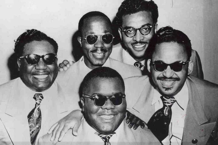 The Five Blind Boys of Mississippi in a scene from "Rejoice and Shout." Both big-name and not-so-big-name gospel greats are featured in the documentary, including several Philadelphians.