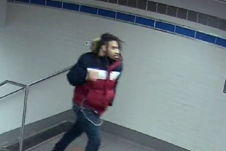 Philadelphia Police said this man is being sought for raping a woman Saturday morning in LOVE Park.